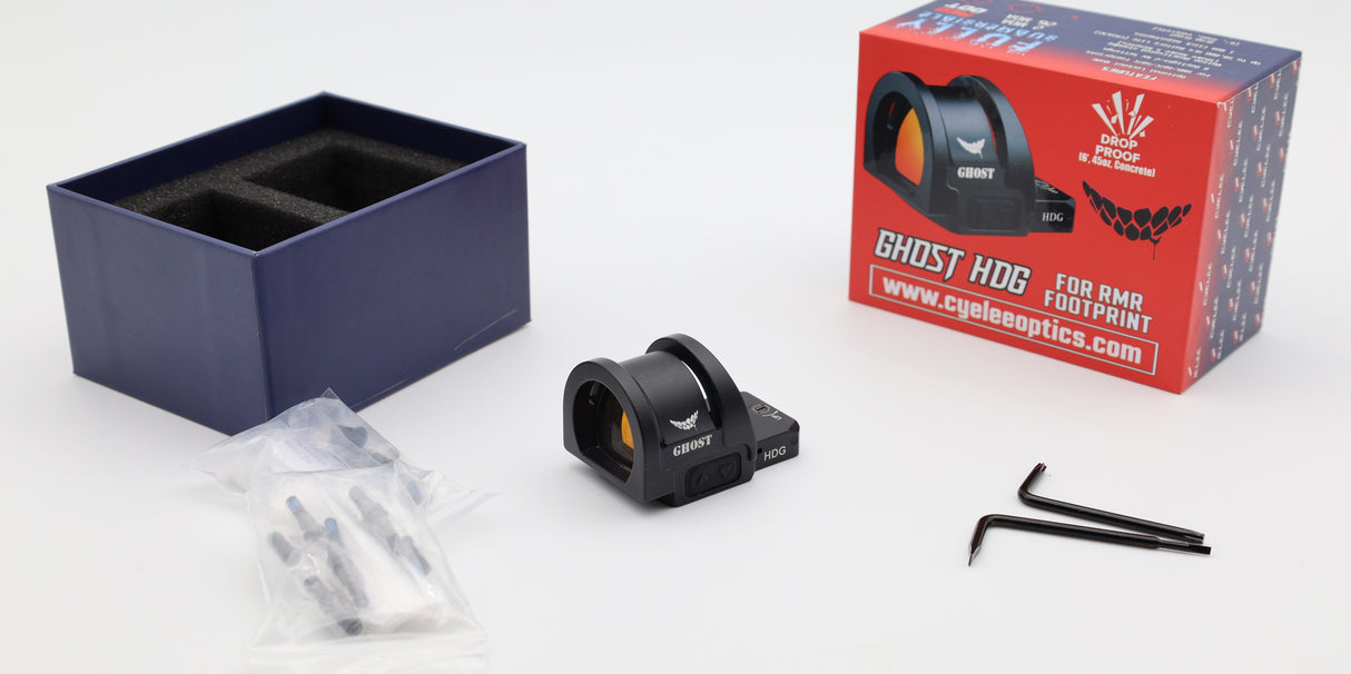 OPEN BOX - Cyelee Ghost HDG, Red 2 MOA Dot & 26 MOA Circle, For RMR/407C/507C Footprint