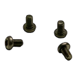 a set of screws on a black background