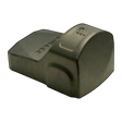 a white plastic object with a tag on it